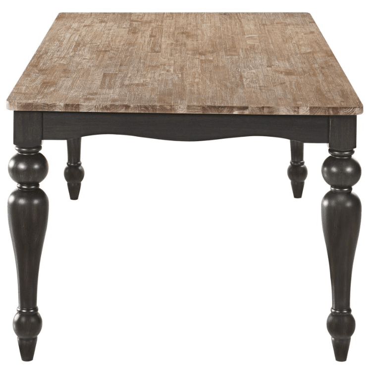 Bridget Rectangular Dining Table Brown Brushed And Charcoal Sandthrough