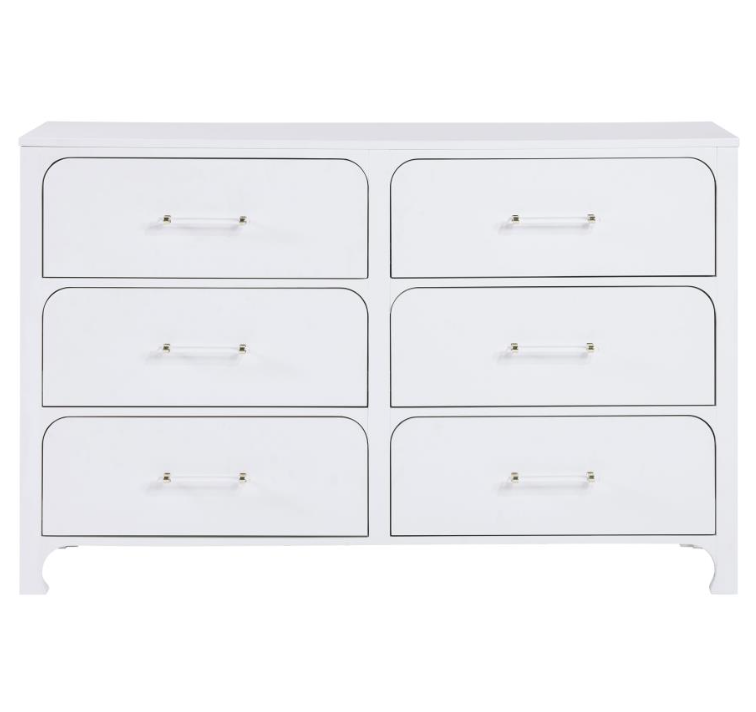 Anastasia 6-drawer Dresser - Pearl White