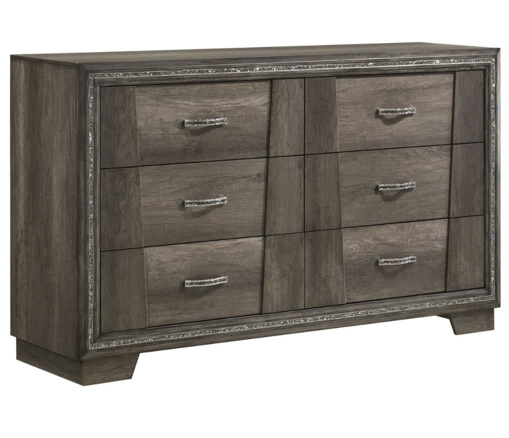 Janine Contemporary Bedroom Set - Gray