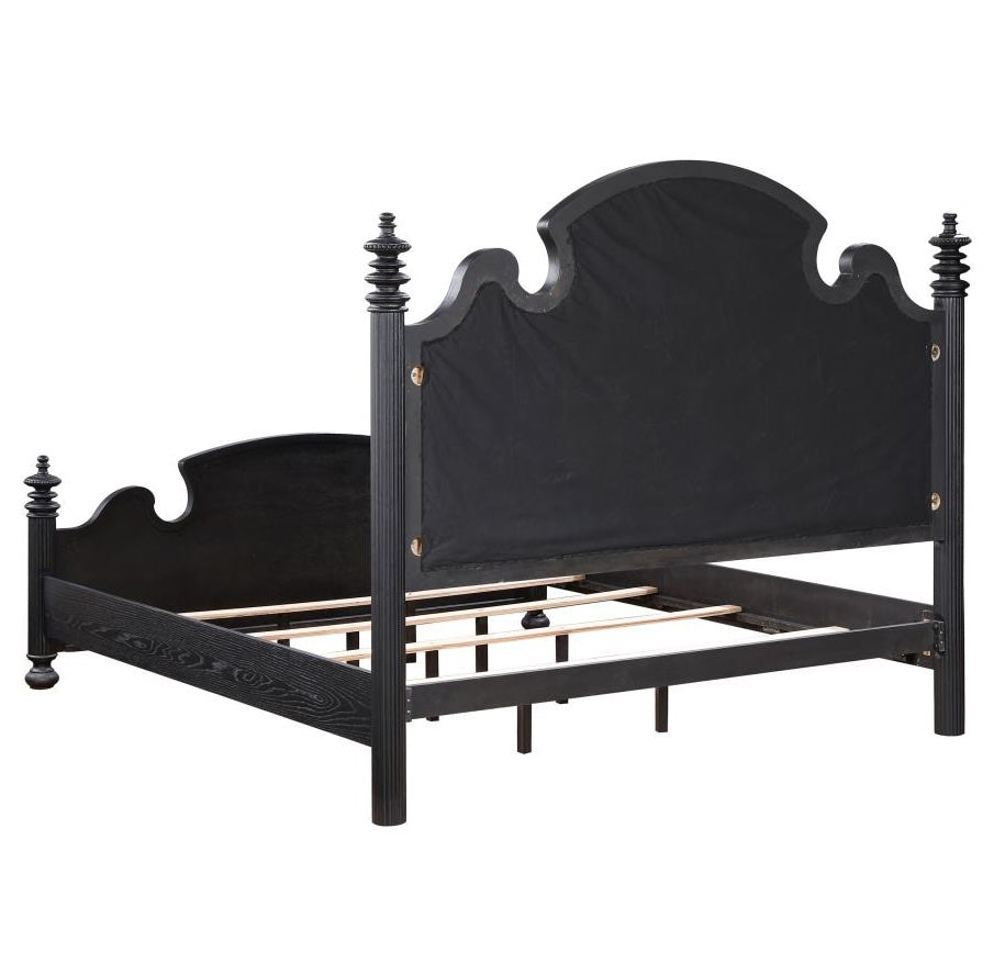 Celina King Bedroom Set With Upholstered Headboard Black And Beige