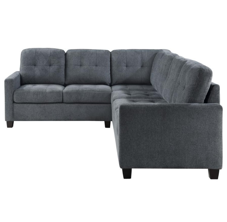 Georgina 4-piece Upholstered Modular Sectional Sofa Steel Grey