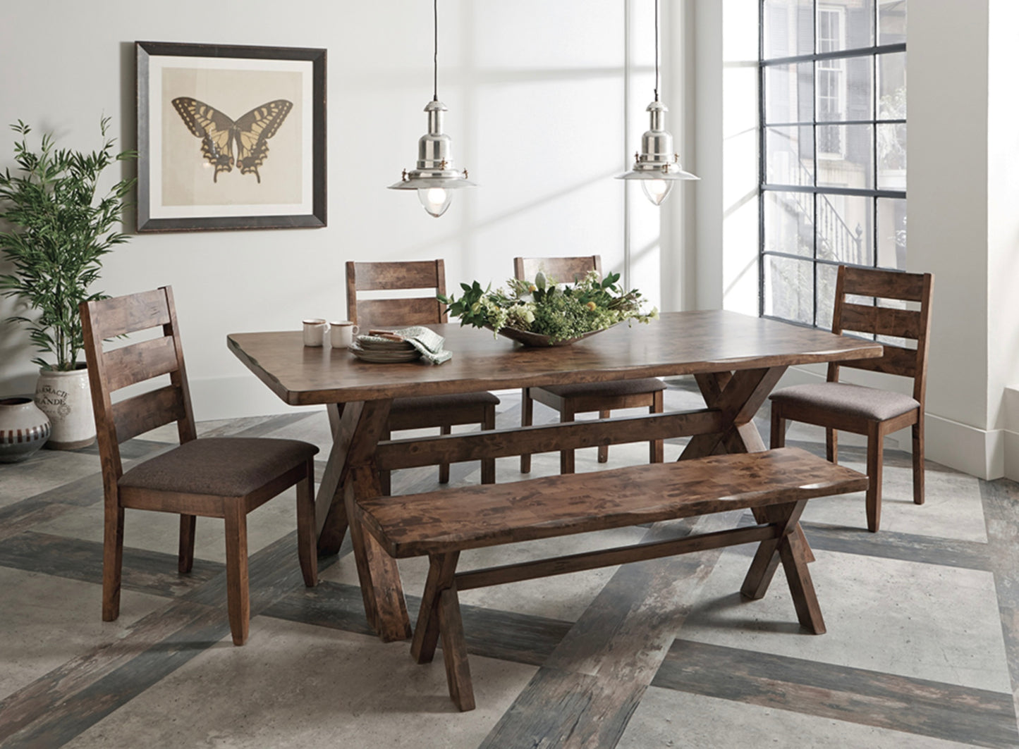 Alston 6 Piece Dining Set in Knotty Nutmeg