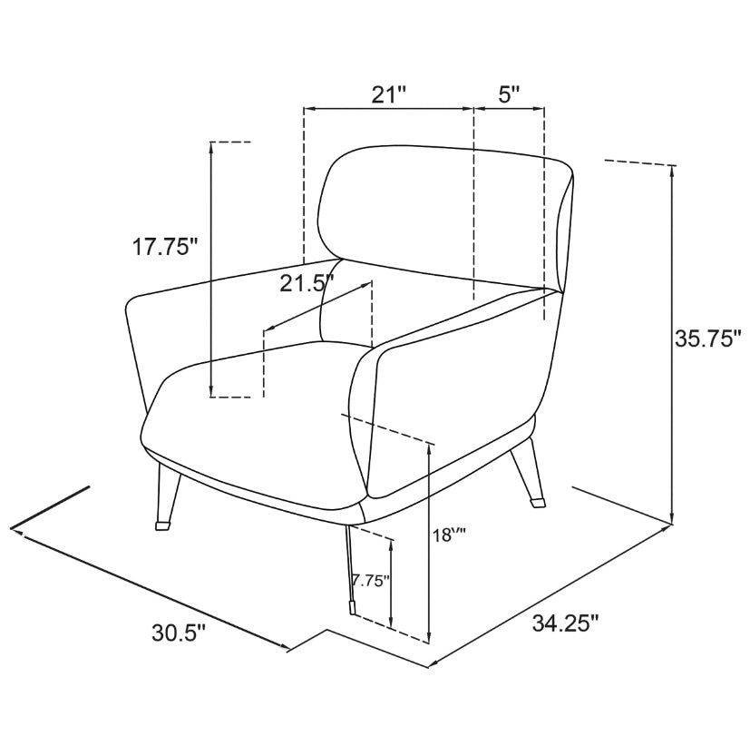 Andrea Heavy Duty High Back Accent Chair Orange