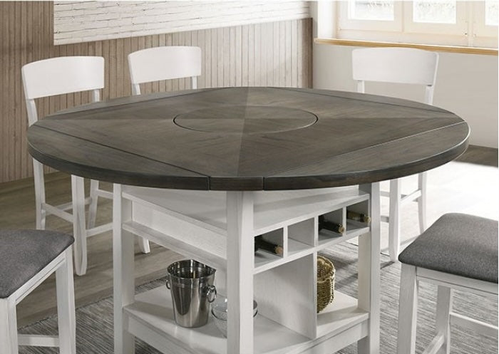 Stacie Counter Height Dining Table with Drop Leaves