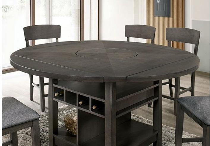 Stacie Counter Height Dining Set with Drop Leaves - Gray