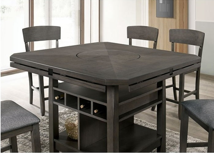 Stacie Counter Height Dining Set with Drop Leaves - Gray