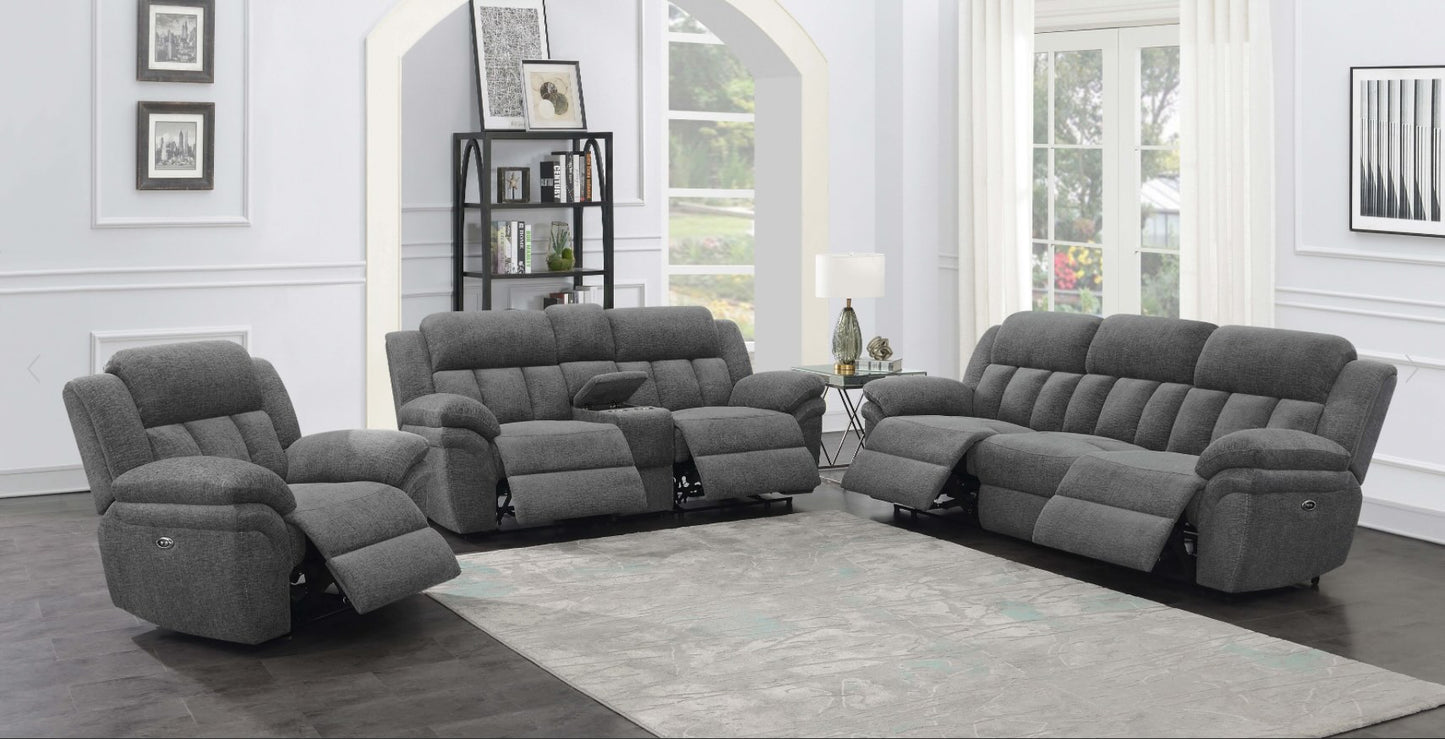 Bahrain Upholstered Motion Sofa - Charcoal