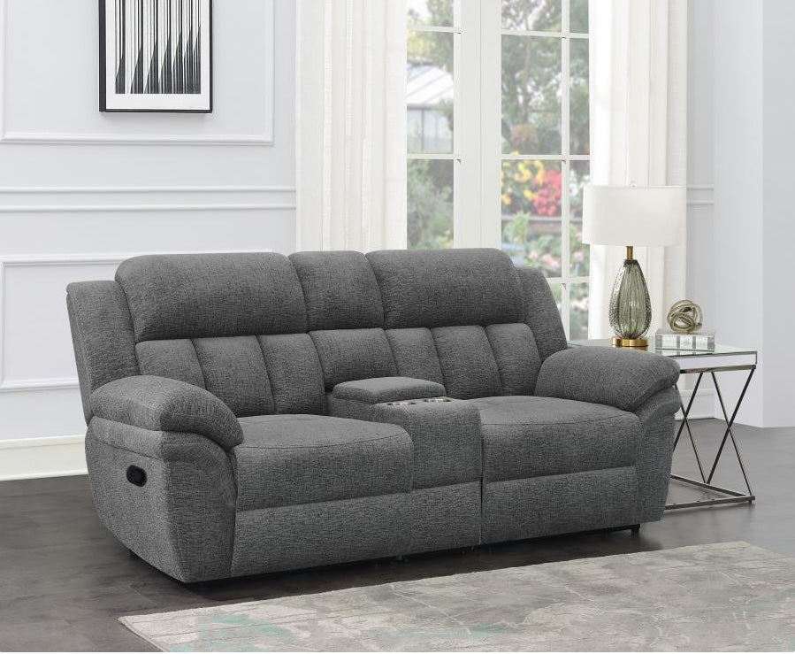 Bahrain Upholstered Motion Sofa - Charcoal