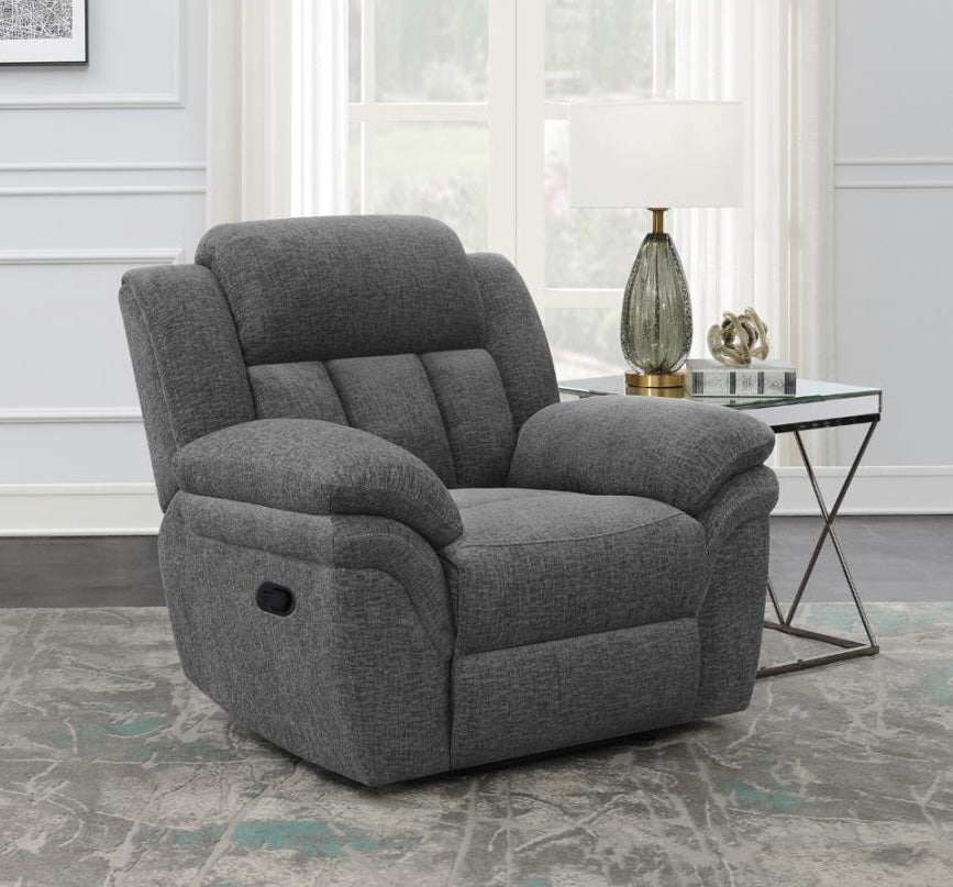 Bahrain Upholstered Motion Sofa - Charcoal