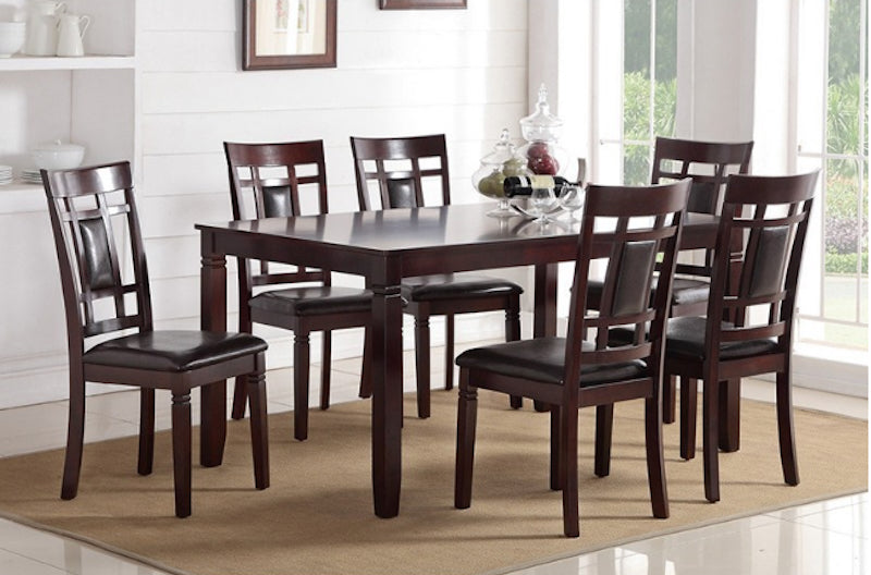 Prismal Contemporary 7-Piece Dining Set - Espresso