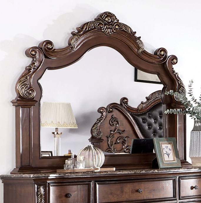 Esparanza Traditional Dresser Mirror - Brown Cherry