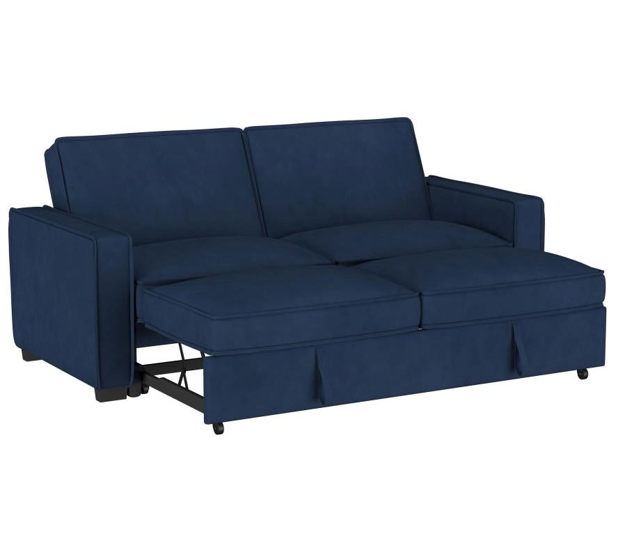 Gretchen Multipurpose Upholstered Convertible Sleeper Sofa Bed Navy Blue