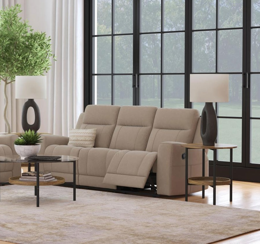 Brentwood Motion Reclining Living Room Set - Taupe