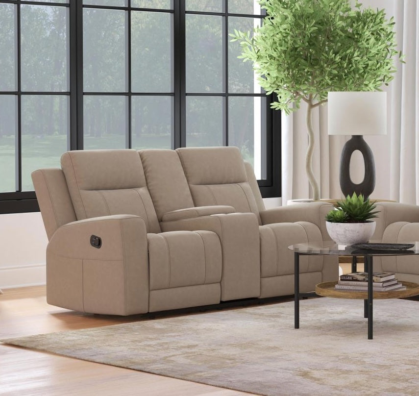 Brentwood Motion Reclining Living Room Set - Taupe