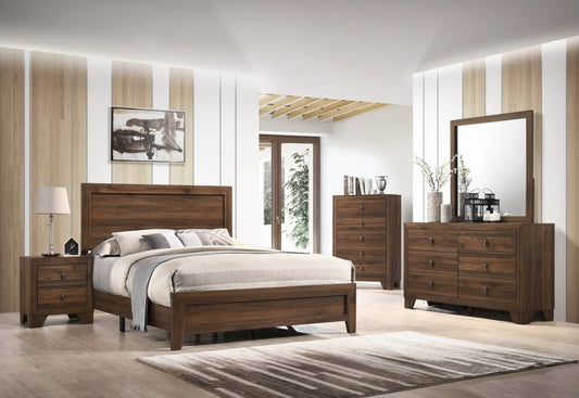 Millie Rustic Queen Bedroom Set - Brown