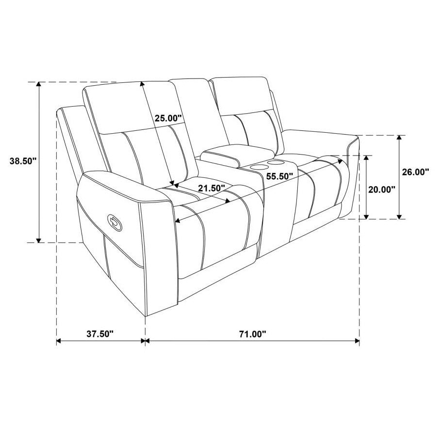 Brentwood Faux Leather Motion Reclining Sofa Black