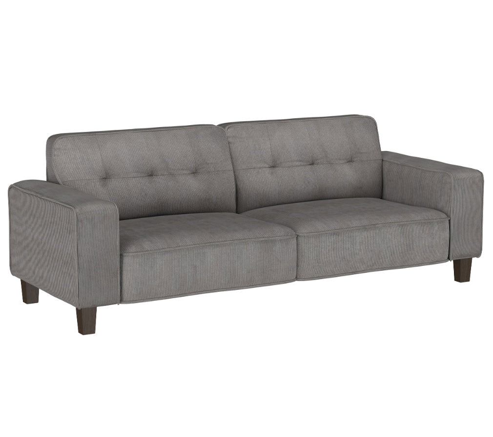 Deerhurst Upholstered Tufted Track Arm Sofa Charcoal