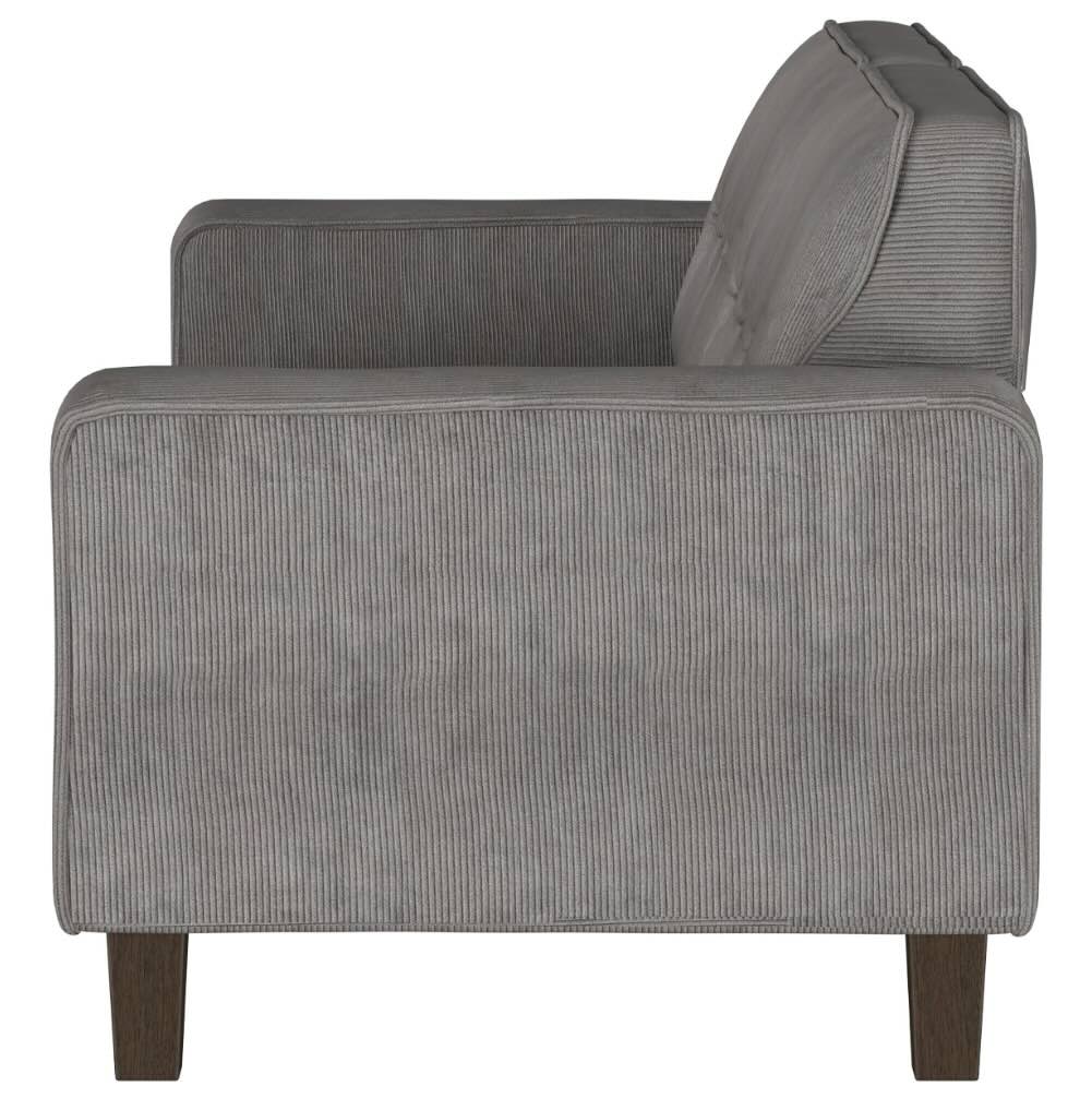 Deerhurst Upholstered Tufted Track Arm Sofa Charcoal