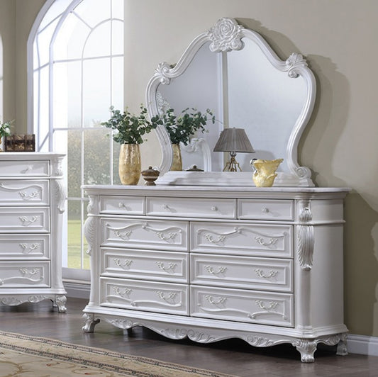 Ventresca Traditional 9-Drawer Dresser with Sintered Stone Top