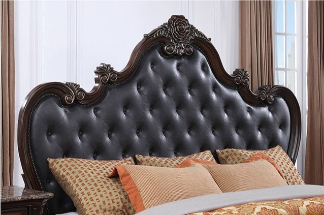 Ventresca Traditional Queen Bed in Dark Cherry