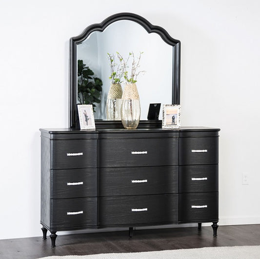 Melodi Parc Glam Dresser w/ Turned Feet - Black