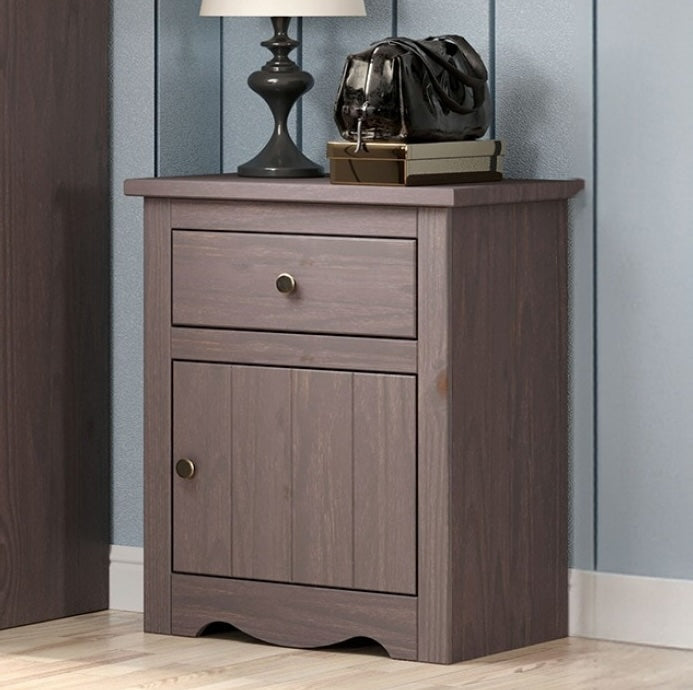 Stavros Youth Collection Solid Wood Nightstand - Gray