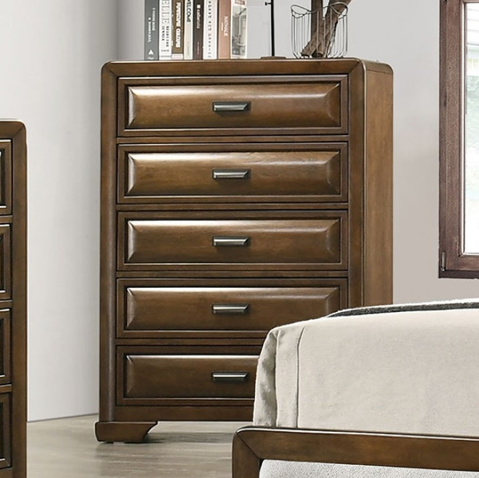 Caerwys Transitional King Bedroom Set - Brown & Light Gray