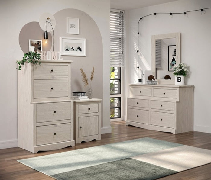 Stavros Youth Collection Solid Wood Dresser - White