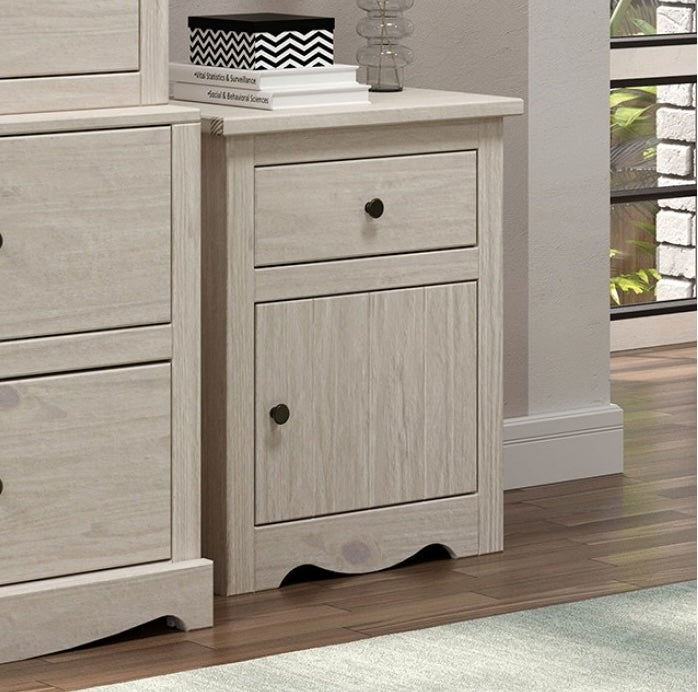 Stavros Youth Collection Solid Wood Nightstand - White