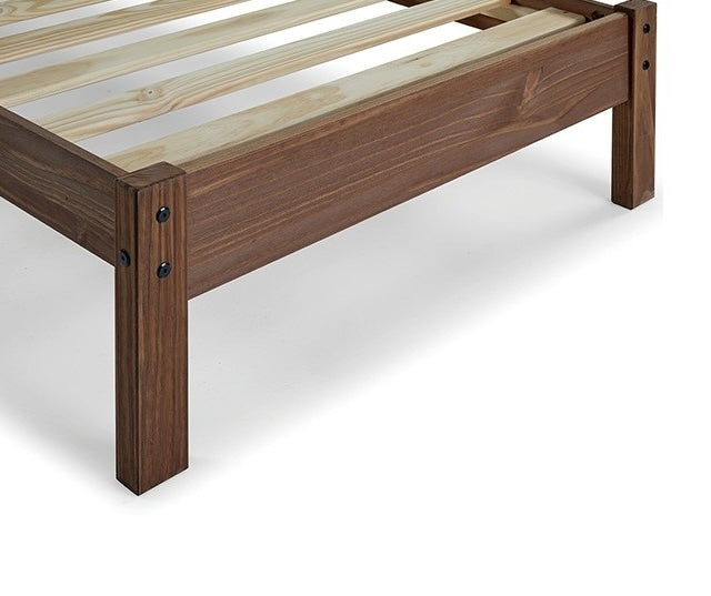 Creswell Rustic Solid Wood Full Platform Bed - Mahogany