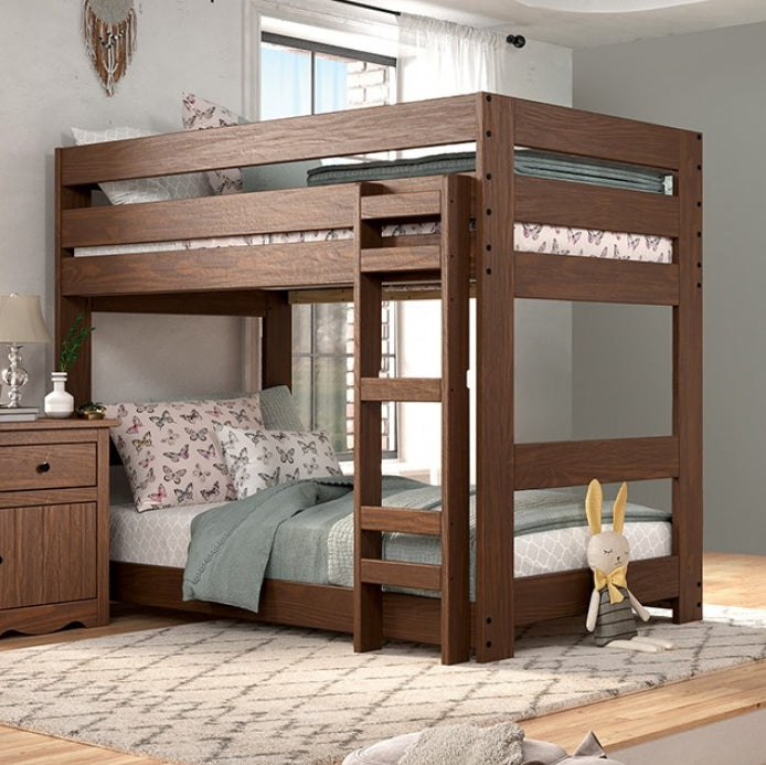 Melitta Solid Wood Bunk Bed - Mahogany Finish