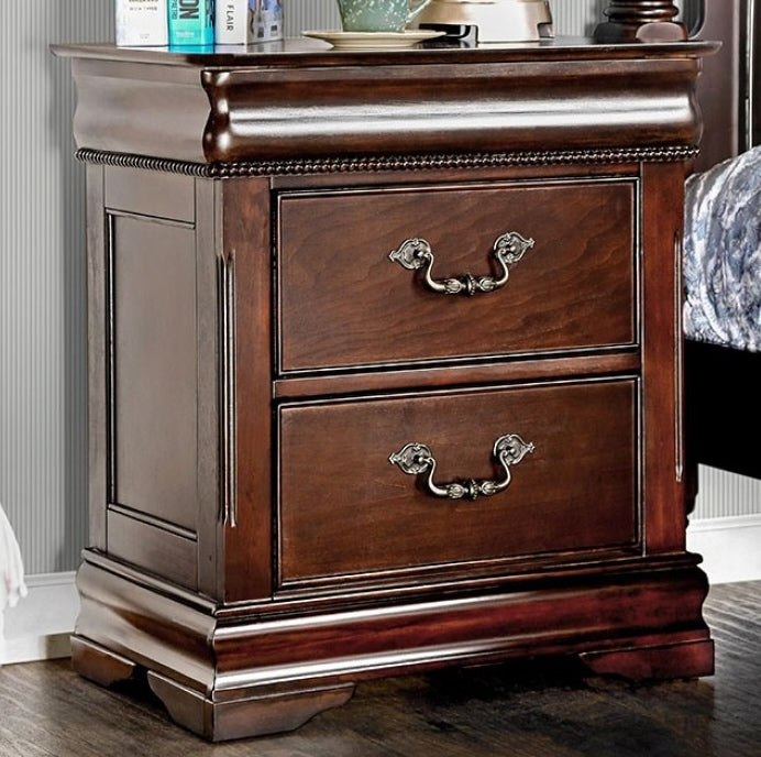 Mandura Traditional 2-Drawer Nightstand w/ Carved Details