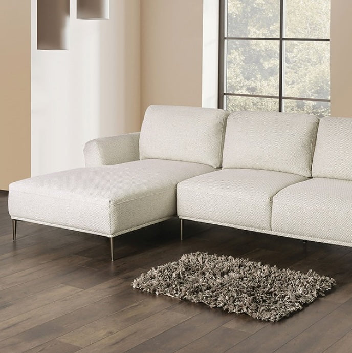 Gladbach L-Shaped Sectional in Beige Chenille