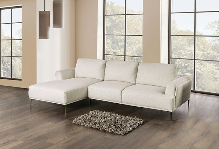 Gladbach L-Shaped Sectional in Beige Chenille