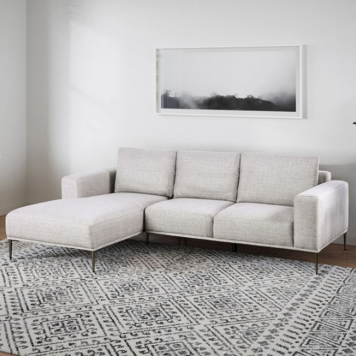 Forde Contemporary Chenille Sectional - Gray