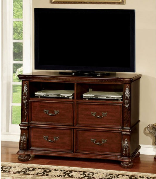 Arthur Traditional Media Chest - Brown Cherry