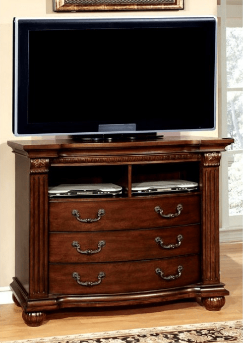 Grandom Traditional Solid Wood Media Chest - Cherry