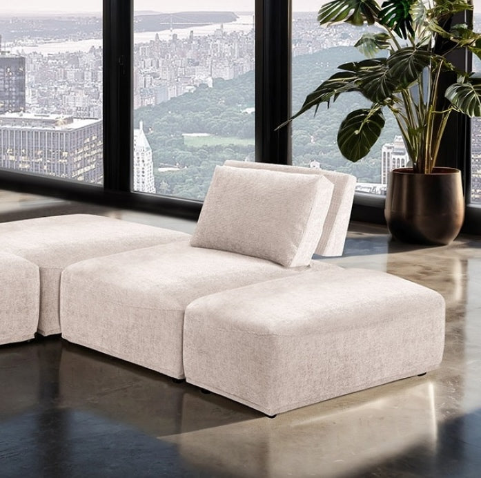 Stavanger Modern Modular L-Shape Sectional in Beige Boucle