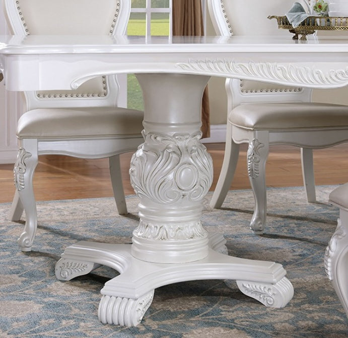 Manzanita Traditional 9PC Double Pedestal Dining Set - White