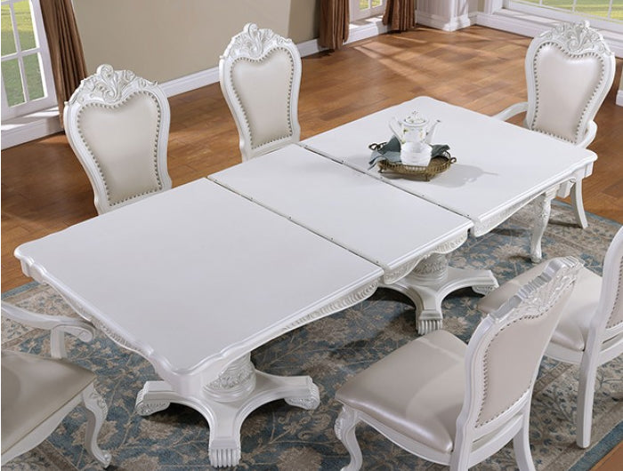 Manzanita Traditional 9PC Double Pedestal Dining Set - White