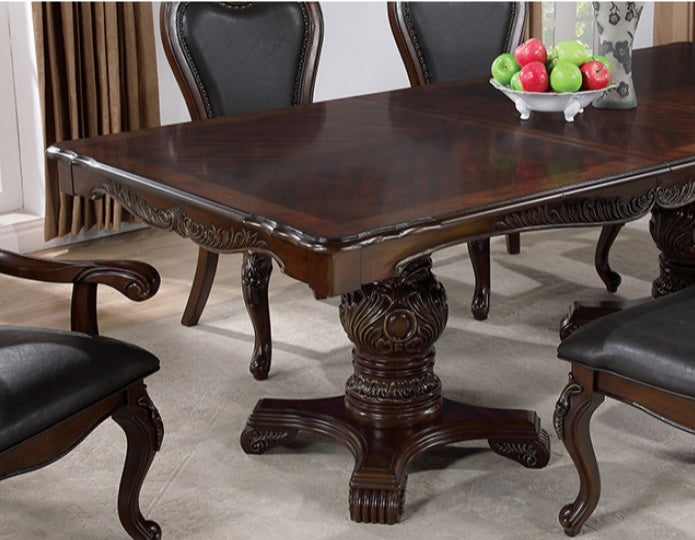 Manzanita Traditional 9PC Double Pedestal Dining Set - Dark Cherry