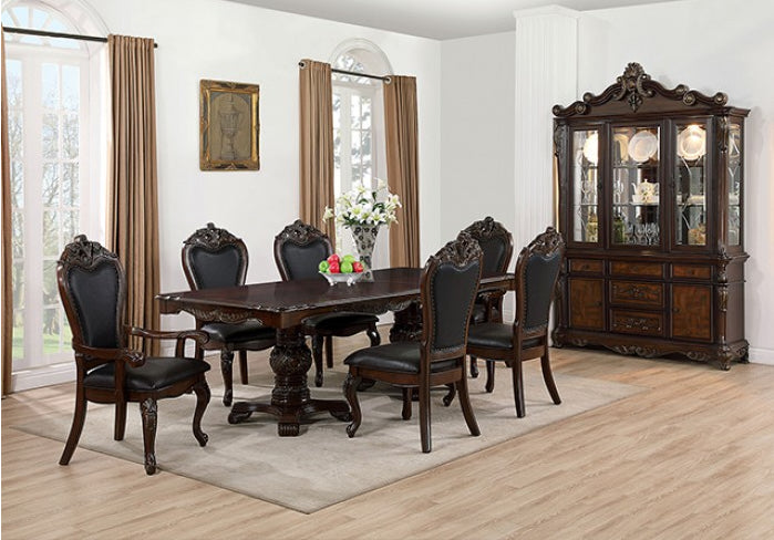 Manzanita Traditional 9PC Double Pedestal Dining Set - Dark Cherry