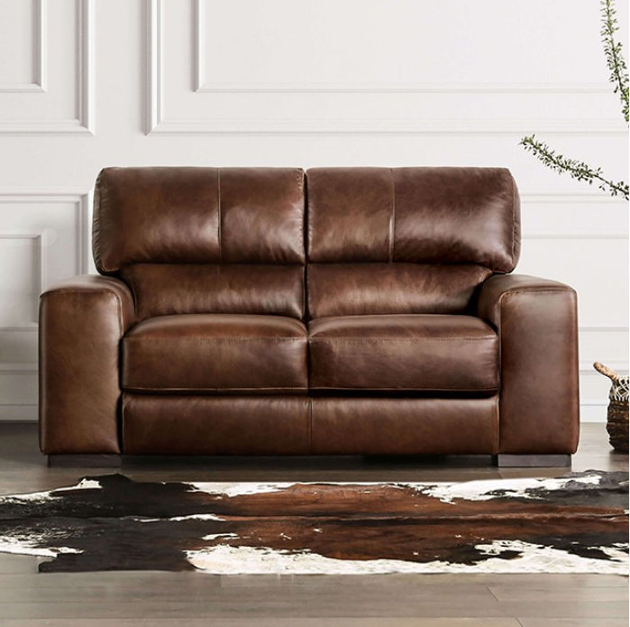 Marsicano Italian Leather Sofa - Cognac