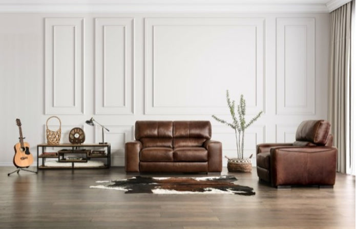 Marsicano Italian Leather Sofa - Cognac