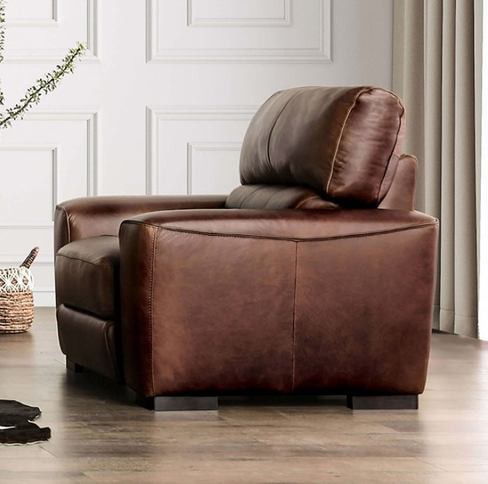 Marsicano Italian Leather Sofa - Cognac