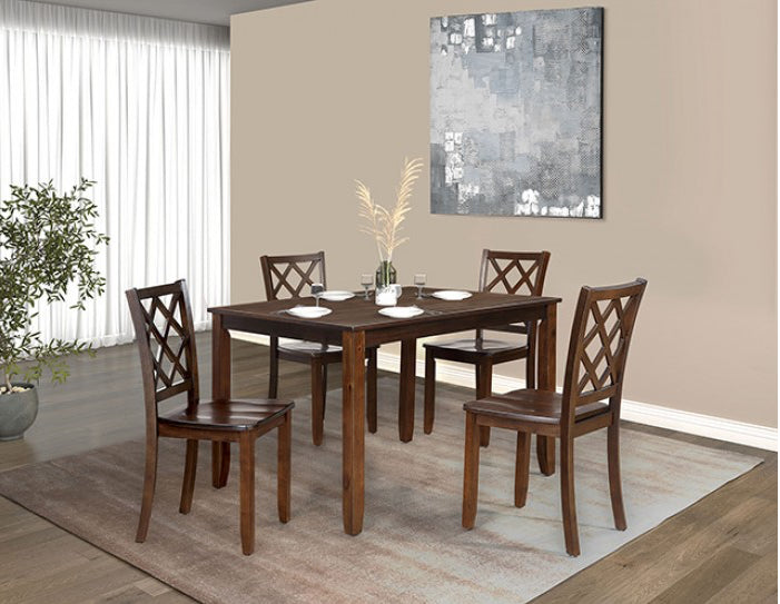 Yamhill 5PC Transitional Wooden Dining Set - Dark Cherry – Finally Home ...