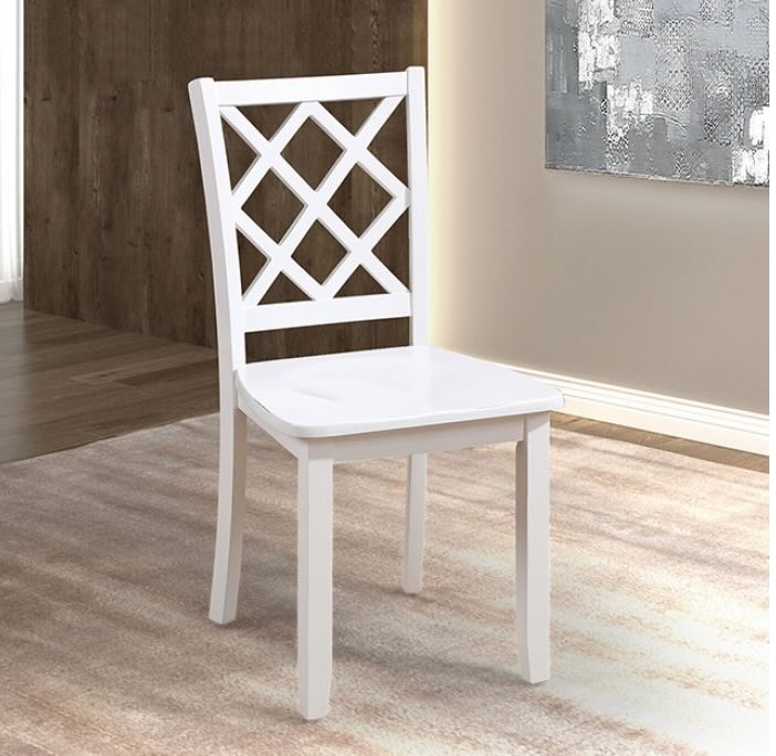 Yamhill 5PC Transitional Wooden Dining Set - White