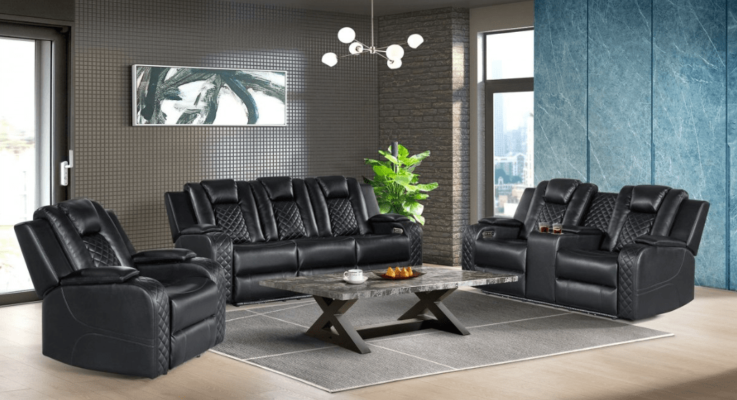 Carlo Power Living Room Collection with LED Lights