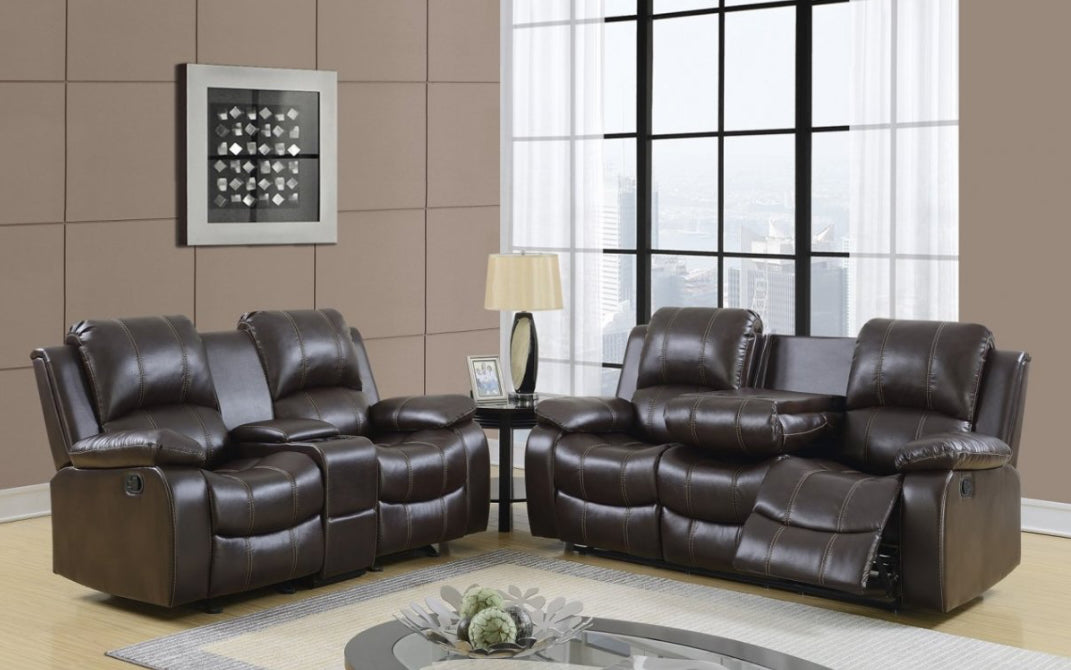 Ashley Furniture 3118 Pluto Reclining Sofa in Chocolate