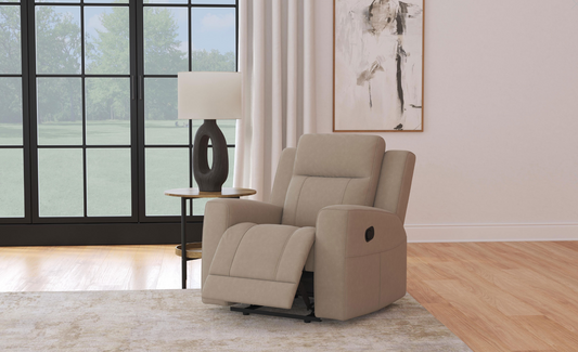 Brentwood Matte Suede Recliner Chair - Taupe